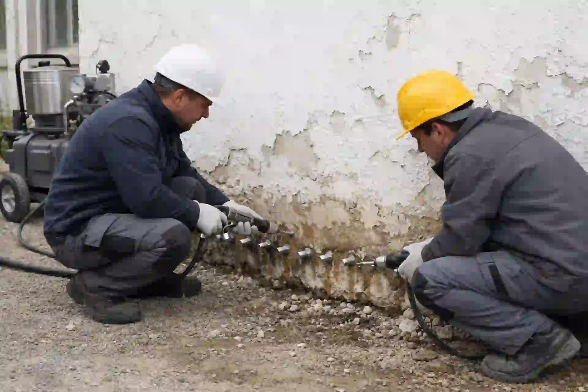 Travaux contre l'humidité à Albas
